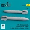 RESKIT RS32-0588 B43-0 nuclear bombs (2 pcs) (F-100D/F, F-101A/C, F-104A/C, F-105D/F, FB-111A, F-111A/D/E/F, F-4C/D/E) (3D Printed) (1/32)